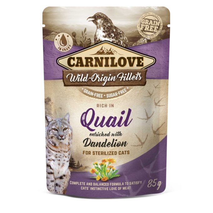 Carnilove Cat Pouch Quail with Dandelion Sterilized 85g